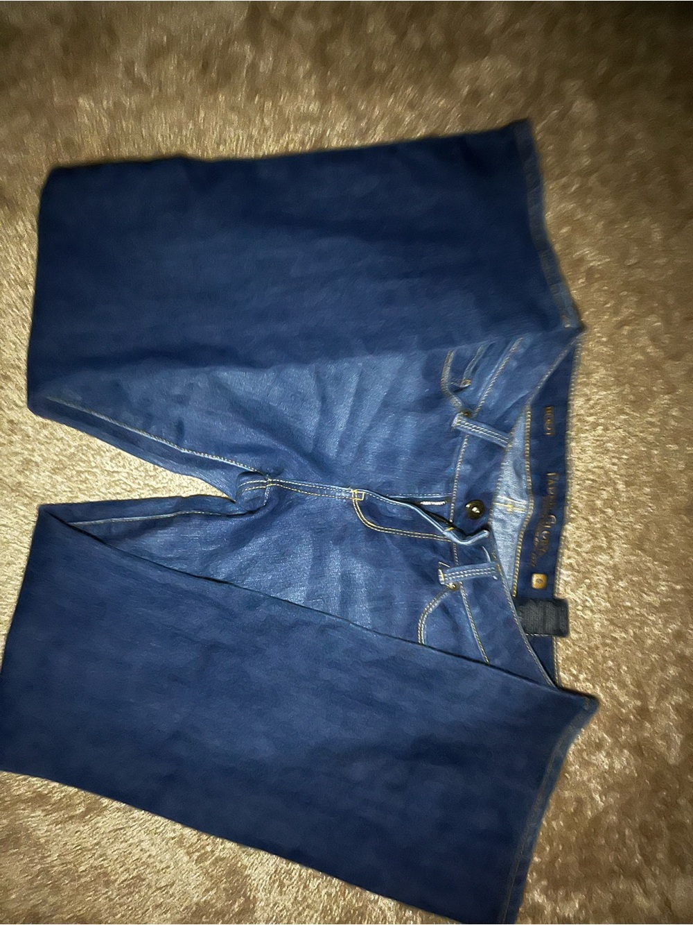 Faded Glory Straight-Leg Jeans in Deep Blue